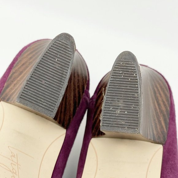 Latigo Womens Maroon Suede Leather Side Zip Heel Bootie "Ganet" Size 8.5 - Picture 9 of 11